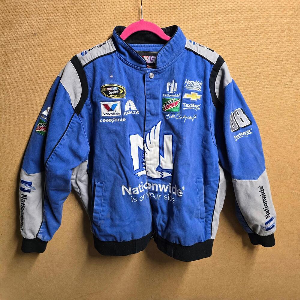 Mens Nascar JH Design Dale Earnhardt JR #88 Mountain Dew Nationwide Jacket L